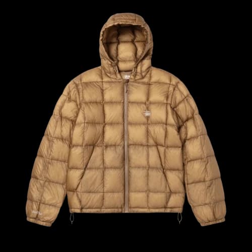 Stussy Midweight Hooded Puffer Khaki