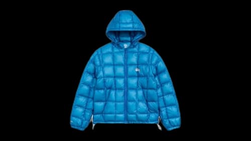 Stussy Midweight Hooded Puffer Jacket Blue