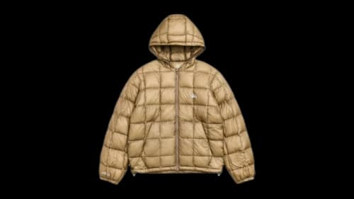Stussy Midweight Hooded Puffer Jacket Khaki