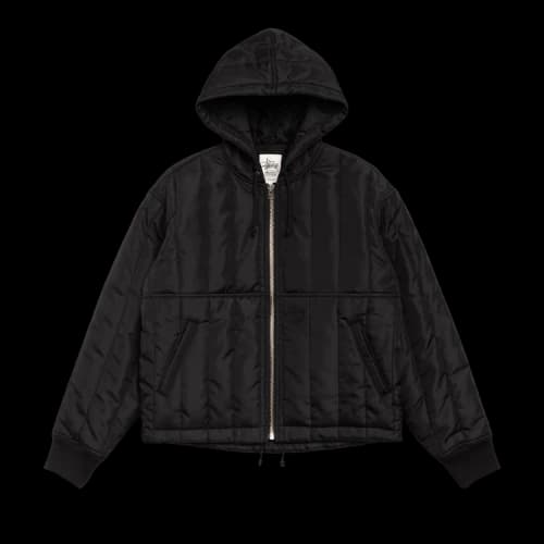 Stussy Quilted Nylon Work Jacket 'Black'