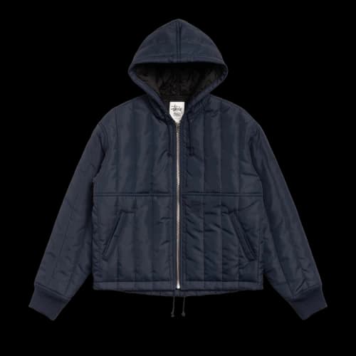 Stussy Quilted Nylon Work Jacket 'Navy'