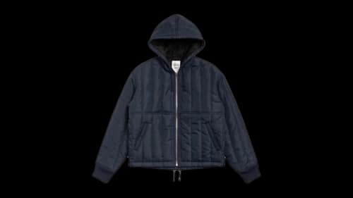 Stussy Quilted Nylon Work Jacket Navy