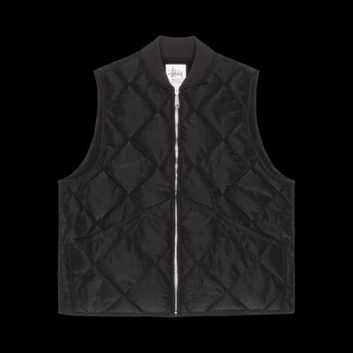 Stussy Thermal Lined Quilted Vest 'Black'