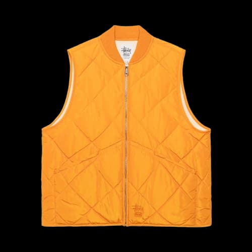 Stussy Thermal Lined Quilted Vest 'Orange'