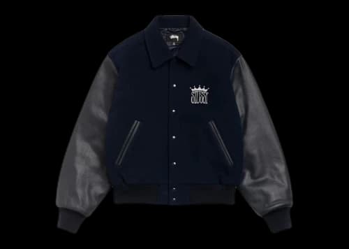 Stussy King Varsity Jacket Navy
