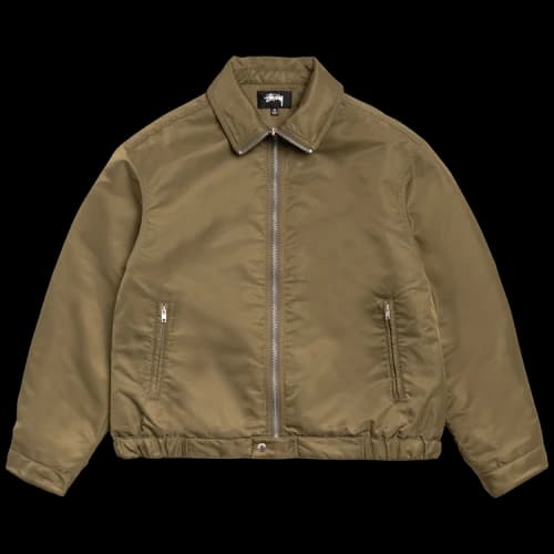 Stussy Pile Lined Zip Jacket 'Olive'