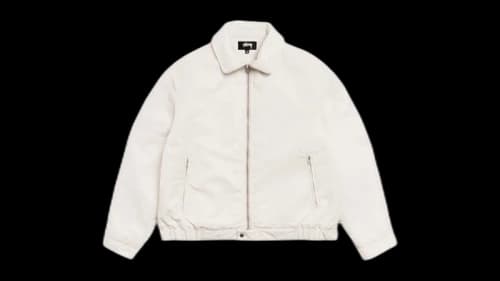 Stussy Pile Lined Zip Jacket Bone