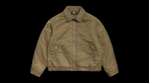 Stussy Pile Lined Zip Jacket Olive