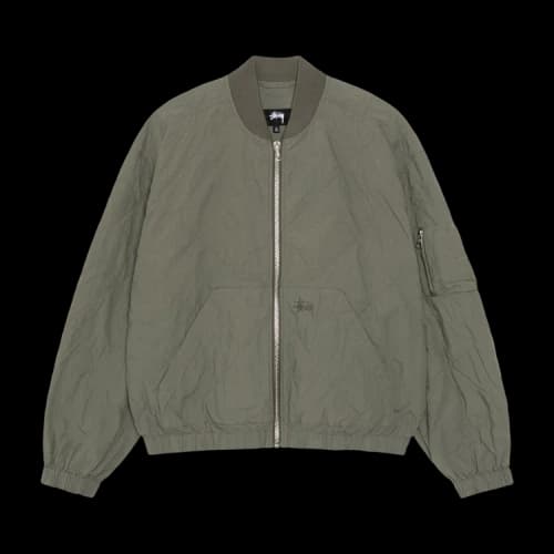 Stussy Lightweight Cotton Bomber Jacket Olive
