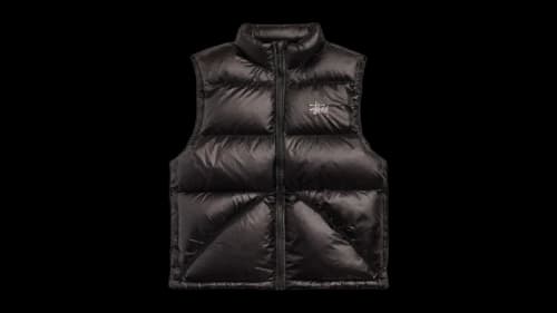 Stussy Micro Ripstop Down Vest Black