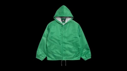 Stussy Hooded Coaches Jacket Green