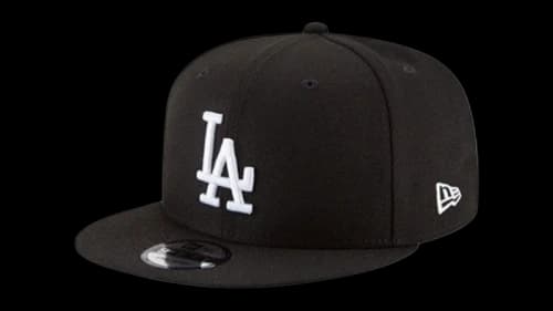 New Era 9Fifty Los Angeles Dodgers Basic Snapback Hat Black/White Mens Cap Black