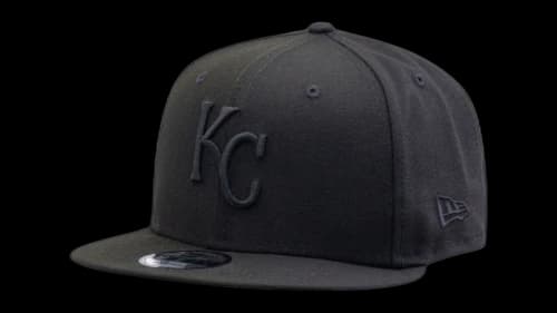New Era Kansas City Royals MLB Basic Snapback Black On Black 950 Adjustable Cap Black