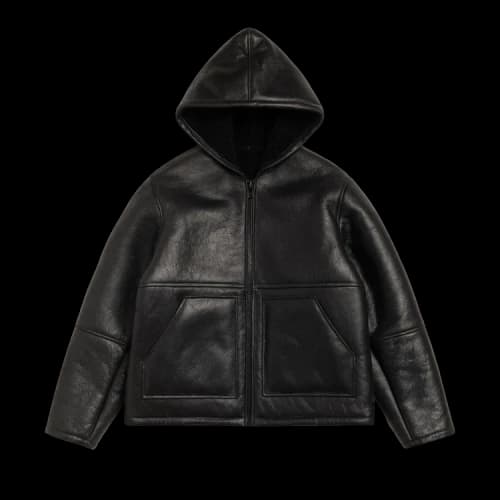 Stussy Shearling Hooded Jacket 'Black'