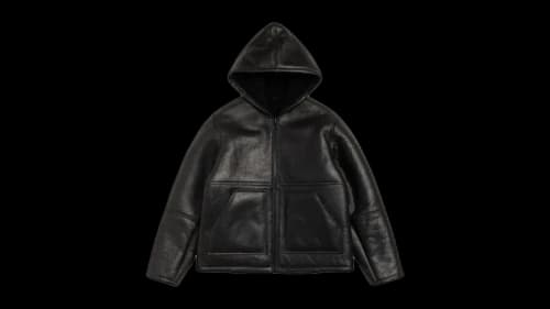 Stussy Shearling Hooded Jacket Black
