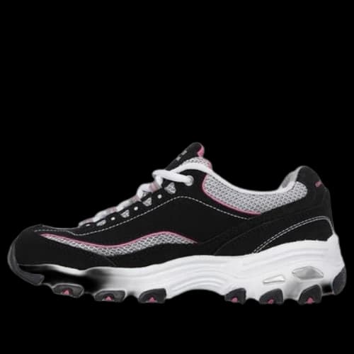Skechers D'Lites Low-Top Daddy Shoes Black/Pink (Women's)