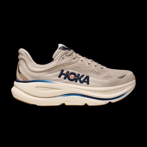 HOKA ONE ONE Bondi 9 Slip Resistant, Abrasion Resistant, Breathable, Lightweight Running Shoes Men's Light Gray