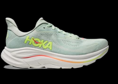 Hoka One One Clifton 10 Sea Glass Neon Flame (Women's)
