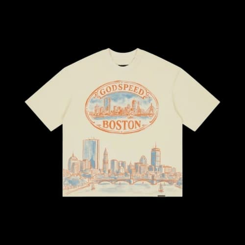 Godspeed Boston Skyline T-Shirt 'Bone'