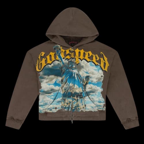 Godspeed Chrome Liberty Zip Hoodie V2 'Brown'