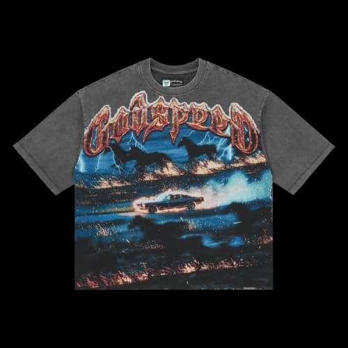 Godspeed Horsepower T-Shirt 'Grey Wash'