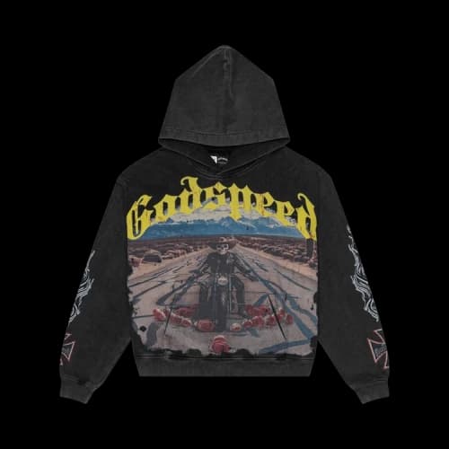 Godspeed Long Lonely Road Hoodie 'Black Wash'