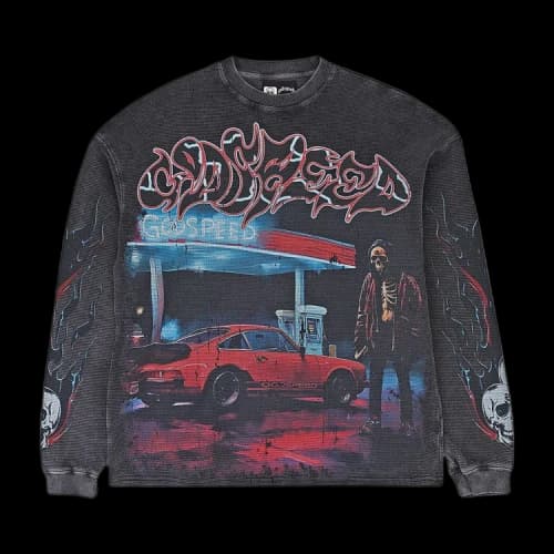 Godspeed Pit Stop Thermal Long-Sleeve T-Shirt 'Grey Wash'