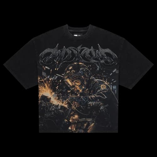Godspeed Steel Sharpens Steel T-Shirt 'Black Wash'