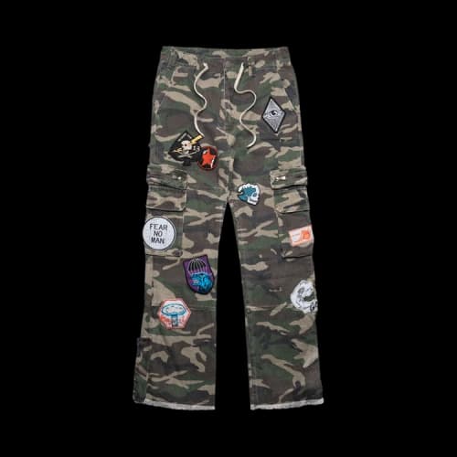 Godspeed Patchwork Flared Cargo Pants 'Camo'