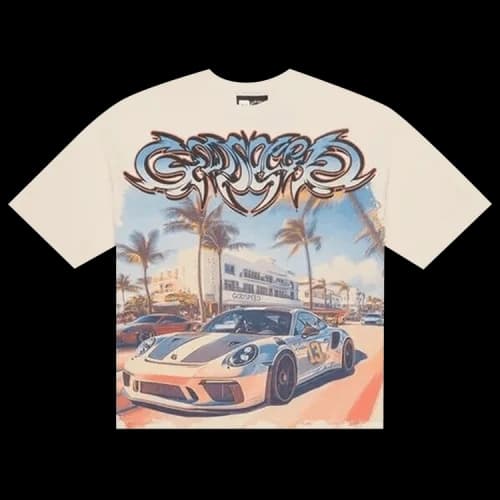 Godspeed Car Meet Miami T-Shirt 'Cream Wash'