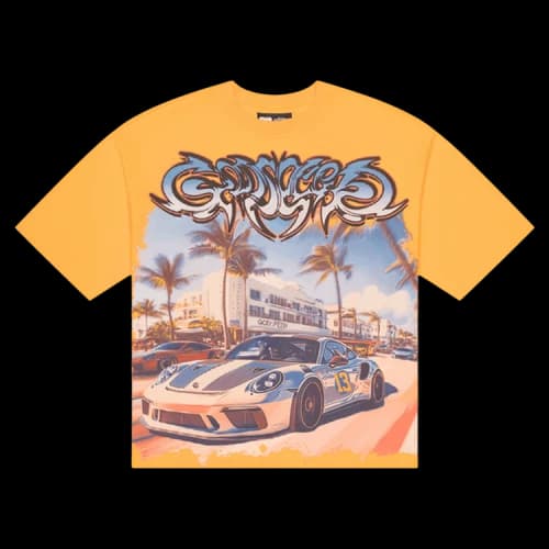 Godspeed Car Meet Miami T-Shirt 'Yellow Wash'