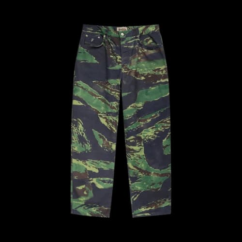 Stussy Tigris Canvas Big Ol Jean Green