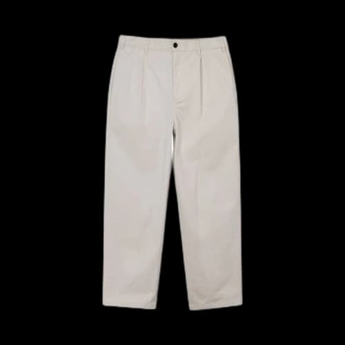 Stussy Twill Volume Pleated Trouser 'Bone'