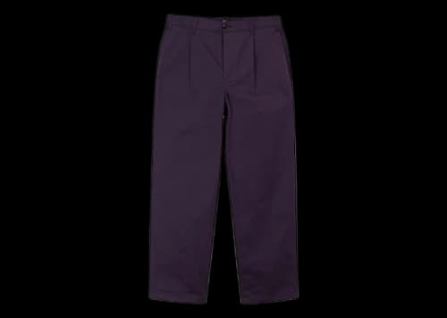 Stussy Twill Volume Pleated Trouser Grape