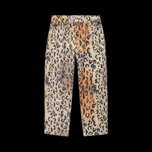 Stussy Stencil Canvas Big Ol' Jeans Leopard