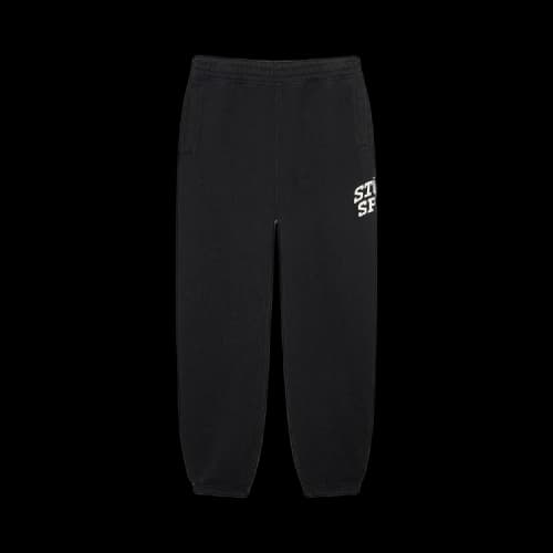 Stussy Sport Crackle Fleece Pants 'Washed Black'