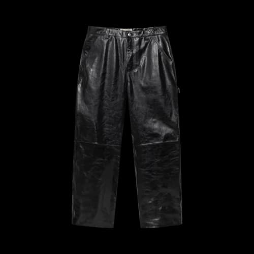 Stussy Leather Carpenter Pant Black