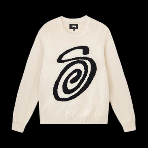 Stussy Curly S Sweater 'Natural'