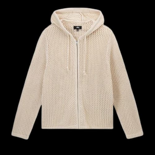 Stussy Mesh Zip Hood 'Natural'