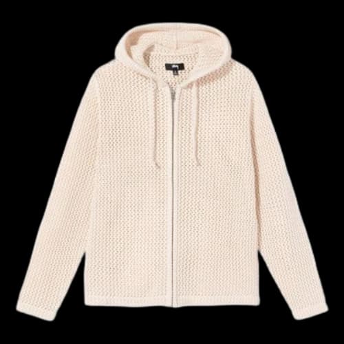 Stussy Mesh Zipper Unisex Creamy White