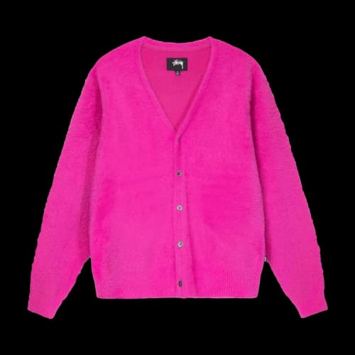 Stussy Shaggy Cardigan 'Fucshia'