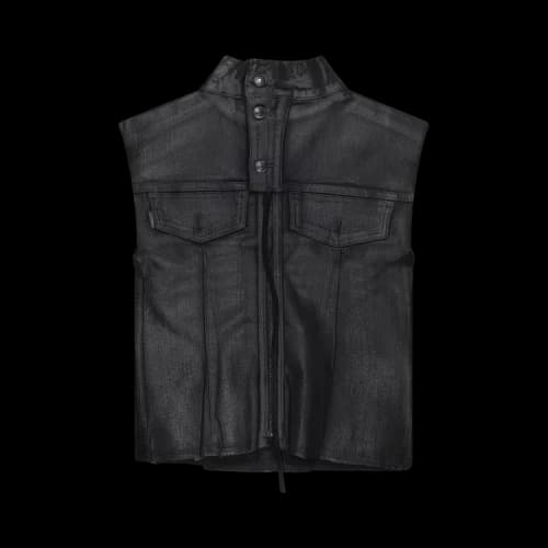 Ottolinger Glazed Denim Zip Top 'Black'