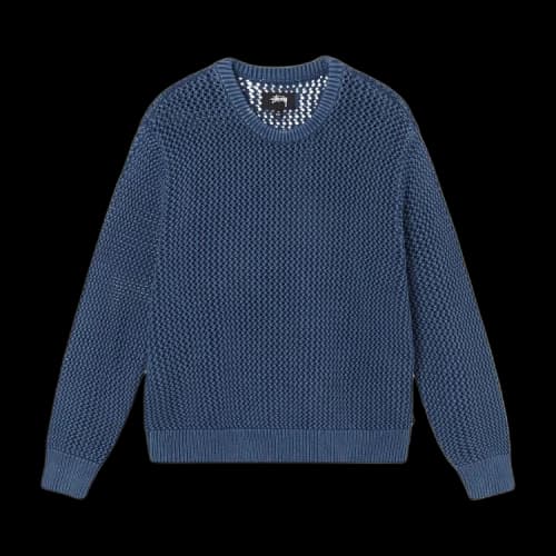 Stussy Pigment Dyed Loose Gauge Sweater Navy