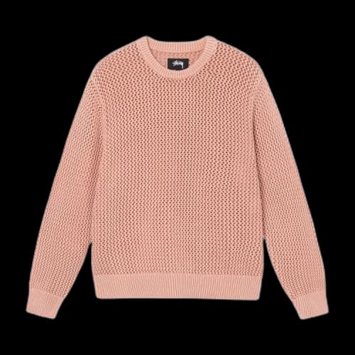 Stussy Pigment Dyed Loose Gauge Sweater Peach