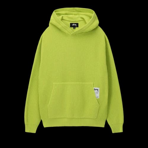 Stussy Cotton Knit Hoodie 'Lime'