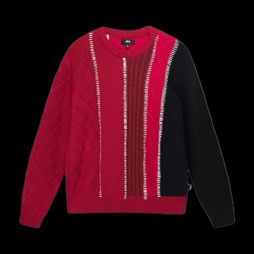 Stussy Patchwork Sweater Rose