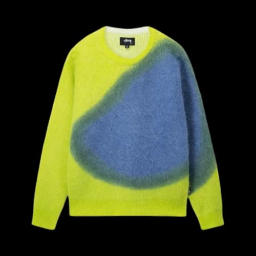 Stussy Brushed Dot Sweater Lime