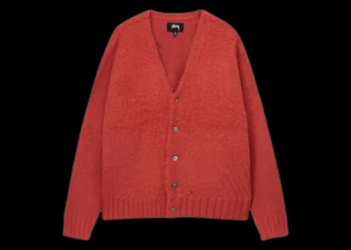 Stussy Brushed Cardigan Red