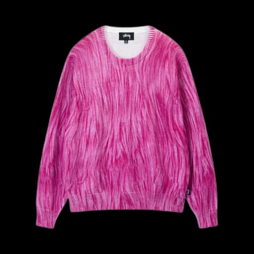 Stussy Printed Fur Sweater Pink