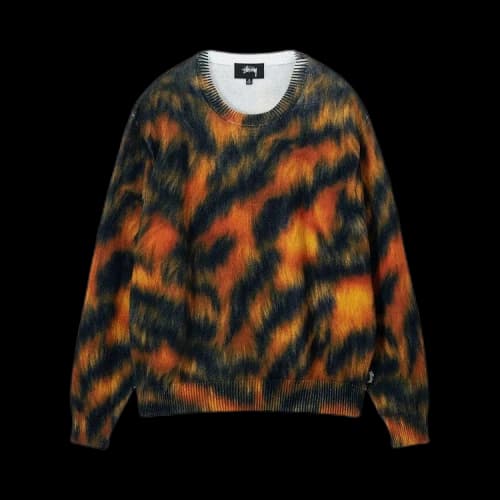 Stussy Printed Fur Sweater Tiger